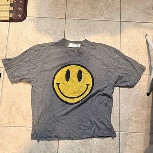 Gray Smiley Face T-Shirt